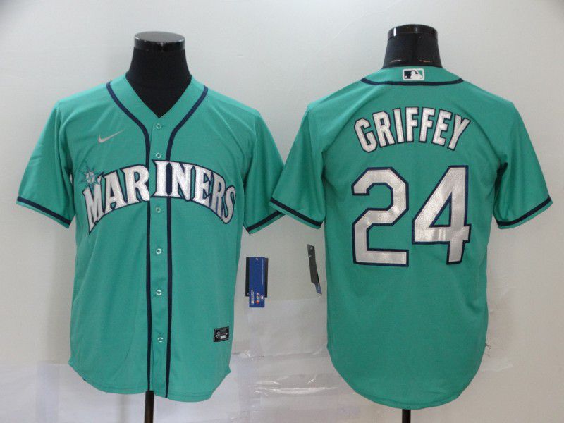 Men Seattle Mariners 24 Griffey Green Game 2021 Nike MLB Jersey